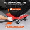 image:imageVEVOR Wheel Dolly 8000 lbs Capacity HeavyDuty Steel Car Mover Wheel Dolly Car Tire Stake Set with Brakes Vehicle Moving Cart Moving Cars Trucks Trailers Motorcycles and Boats Set of 4 RedRed