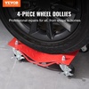 image:imageVEVOR Wheel Dolly 8000 lbs Capacity HeavyDuty Steel Car Mover Wheel Dolly Car Tire Stake Set with Brakes Vehicle Moving Cart Moving Cars Trucks Trailers Motorcycles and Boats Set of 4 RedRed