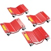 image:imageVEVOR Wheel Dolly 8000 lbs Capacity HeavyDuty Steel Car Mover Wheel Dolly Car Tire Stake Set with Brakes Vehicle Moving Cart Moving Cars Trucks Trailers Motorcycles and Boats Set of 4 RedRed