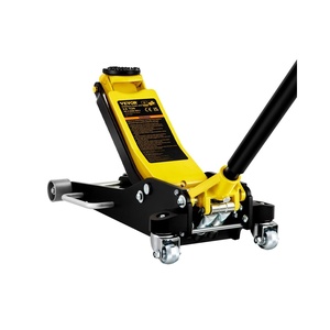 image:imageVEVOR 3 Ton Low Profile  Aluminum and Steel Racing Floor Jack with Dual Pistons Quick Lift Pump for Sport Utility Vehicle Lifting Range 3611191116 yellowblack3T