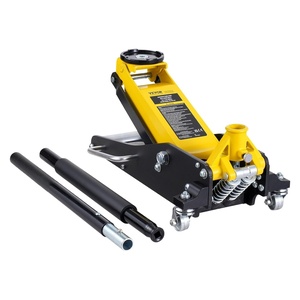 image:imageVEVOR 3 Ton Low Profile  Aluminum and Steel Racing Floor Jack with Dual Pistons Quick Lift Pump for Sport Utility Vehicle Lifting Range 3611191116 yellowblack2T