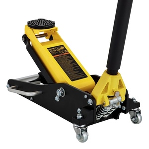 image:imageVEVOR 3 Ton Low Profile  Aluminum and Steel Racing Floor Jack with Dual Pistons Quick Lift Pump for Sport Utility Vehicle Lifting Range 3611191116 yellowblack15T