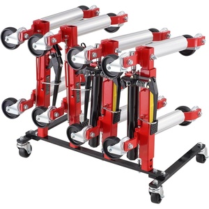 image:imageVEVOR Car Dolly Rack Storage Rack with 360 Rotatable Wheels Hydraulic Ratchet Trolley Jack Stand Organizer Jack Stands Holder Storage Rack 4Dolly Capacity Compatible with Most Dollies