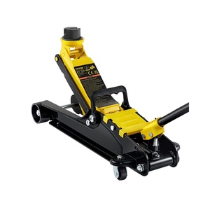image:imageVEVOR Low Profile Floor Jack 2 Ton 4400 lbs Heavy Duty Iron Hydraulic Racing Floor Jack Hydraulic Car Jack Single Piston Quick Lift Pump 49132 Height Lifting Range Yellow25T