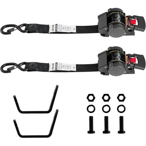image:imageVEVOR Ratchet Tie Down Straps Kit 2 x 120 Tire Straps 5512 LBS Working Load 11023 LBS Breaking Strength Car Tie Down Straps with Snap Hooks for Passenger Car Truck Trailer 4PackFixedType with with SHook