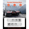 image:imageVEVOR Chrome Straight Spring Loaded Mud Flap Hangers 118 Bolt Spacing Mudflap Hangers for Semi Trucks 1 Pair Heavy Duty Semi Truck Mud Flap Hanger Set with Reflective Strips SilverSilver  Light Hole 212 Bolt Spacing