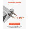 image:imageVEVOR Chrome Straight Spring Loaded Mud Flap Hangers 118 Bolt Spacing Mudflap Hangers for Semi Trucks 1 Pair Heavy Duty Semi Truck Mud Flap Hanger Set with Reflective Strips SilverSilver  118 Bolt Spacing