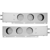 image:imageVEVOR Chrome Straight Spring Loaded Mud Flap Hangers 118 Bolt Spacing Mudflap Hangers for Semi Trucks 1 Pair Heavy Duty Semi Truck Mud Flap Hanger Set with Reflective Strips SilverSilver  Light Hole 212 Bolt Spacing