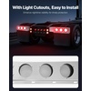 image:imageVEVOR Chrome Straight Spring Loaded Mud Flap Hangers 118 Bolt Spacing Mudflap Hangers for Semi Trucks 1 Pair Heavy Duty Semi Truck Mud Flap Hanger Set with Reflective Strips SilverSilver  Light Hole 212 Bolt Spacing