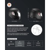image:imageVEVOR Full Face Motorcycle Helmet DOT Approved Dual Visor amp Interchangeable Lens Smart Street ABS Helmet Comfortable Motocross Helmet Fit for Youth amp AdultsBlack