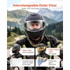 image:imageVEVOR Full Face Motorcycle Helmet DOT Approved Dual Visor amp Interchangeable Lens Smart Street ABS Helmet Comfortable Motocross Helmet Fit for Youth amp AdultsMulticolor