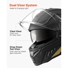 image:imageVEVOR Full Face Motorcycle Helmet DOT Approved Dual Visor amp Interchangeable Lens Smart Street ABS Helmet Comfortable Motocross Helmet Fit for Youth amp AdultsMulticolor