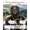 image:imageVEVOR Full Face Motorcycle Helmet DOT Approved Dual Visor amp Interchangeable Lens Smart Street ABS Helmet Comfortable Motocross Helmet Fit for Youth amp AdultsBlack
