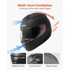 image:imageVEVOR Full Face Motorcycle Helmet DOT Approved Dual Visor amp Interchangeable Lens Smart Street ABS Helmet Comfortable Motocross Helmet Fit for Youth amp AdultsBlack