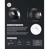 image:imageVEVOR Full Face Motorcycle Helmet DOT Approved Dual Visor amp Interchangeable Lens Smart Street ABS Helmet Comfortable Motocross Helmet Fit for Youth amp AdultsBlack