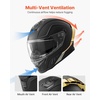 image:imageVEVOR Full Face Motorcycle Helmet DOT Approved Dual Visor amp Interchangeable Lens Smart Street ABS Helmet Comfortable Motocross Helmet Fit for Youth amp AdultsMulticolor