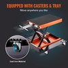 image:imageVEVOR Motorcycle Lift 1100 LBS Motorcycle Lift ATV Scissor Lift Jack with Dolly amp Hand Crank Center Hoist Crank Stand with Wide Deck amp Tool Tray for Street Bikes Cruiser Bikes Touring Motorcycles1100 lbsScissorwith Dolly  Hand Crank