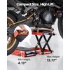 image:imageVEVOR Motorcycle Lift 1100 LBS Motorcycle Lift ATV Scissor Lift Jack with Dolly amp Hand Crank Center Hoist Crank Stand with Wide Deck amp Tool Tray for Street Bikes Cruiser Bikes Touring Motorcycles1500 lbsScissor