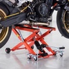 image:imageVEVOR Motorcycle Lift 1100 LBS Motorcycle Lift ATV Scissor Lift Jack with Dolly amp Hand Crank Center Hoist Crank Stand with Wide Deck amp Tool Tray for Street Bikes Cruiser Bikes Touring Motorcycles1100 lbsHydraulicwith 6 Wheels