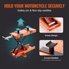 image:imageVEVOR Motorcycle Lift 1100 LBS Motorcycle Lift ATV Scissor Lift Jack with Dolly amp Hand Crank Center Hoist Crank Stand with Wide Deck amp Tool Tray for Street Bikes Cruiser Bikes Touring Motorcycles1100 lbsScissorwith Saddle  Safety Pin