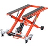 image:imageVEVOR Motorcycle Lift 1100 LBS Motorcycle Lift ATV Scissor Lift Jack with Dolly amp Hand Crank Center Hoist Crank Stand with Wide Deck amp Tool Tray for Street Bikes Cruiser Bikes Touring Motorcycles1100 lbsHydraulicwith 6 Wheels