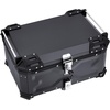 image:imageVEVOR Motorcycle Top Case 45L Universal Aluminum Alloy Motorbike Tail Box with Leather Lining 45L Waterproof Detachable Motorcycle Top Box with Lock amp Back Cushion Fit for 99 of Motorcycle Frames65 L