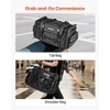 image:imageVEVOR Motorcycle Top Case 45L Universal Aluminum Alloy Motorbike Tail Box with Leather Lining 45L Waterproof Detachable Motorcycle Top Box with Lock amp Back Cushion Fit for 99 of Motorcycle Frames4060 L
