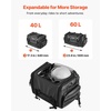image:imageVEVOR Motorcycle Top Case 45L Universal Aluminum Alloy Motorbike Tail Box with Leather Lining 45L Waterproof Detachable Motorcycle Top Box with Lock amp Back Cushion Fit for 99 of Motorcycle Frames4060 L