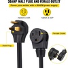 image:imageVEVOR Welder Extension Cord 30Amp 25ft 250V Welding Power Cord with NEMA 650 Plug 10 Gauge 3 Prong for MIGLincolnPlasmaMillerTIG Black25 ft