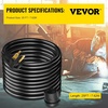 image:imageVEVOR Welder Extension Cord 30Amp 25ft 250V Welding Power Cord with NEMA 650 Plug 10 Gauge 3 Prong for MIGLincolnPlasmaMillerTIG Black25 ft