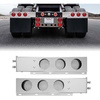 image:imageVEVOR Chrome Straight Spring Loaded Mud Flap Hangers 118 Bolt Spacing Mudflap Hangers for Semi Trucks 1 Pair Heavy Duty Semi Truck Mud Flap Hanger Set with Reflective Strips SilverSilver  Light Hole 212 Bolt Spacing