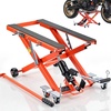 image:imageVEVOR Motorcycle Lift 1100 LBS Motorcycle Lift ATV Scissor Lift Jack with Dolly amp Hand Crank Center Hoist Crank Stand with Wide Deck amp Tool Tray for Street Bikes Cruiser Bikes Touring Motorcycles1100 lbsHydraulicwith 6 Wheels