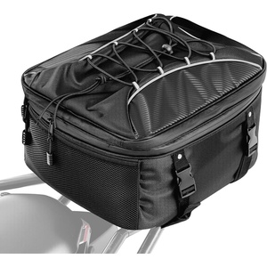 image:imageVEVOR Motorcycle Top Case 45L Universal Aluminum Alloy Motorbike Tail Box with Leather Lining 45L Waterproof Detachable Motorcycle Top Box with Lock amp Back Cushion Fit for 99 of Motorcycle Frames2234 L