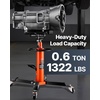 image:imageVEVOR Adjustable Floor Transmission Jack 2200 lbs1T Low Profile Hydraulic Transmission Telescoping HeavyDuty Lift Jack 728276 in Lifting Height 360 Swivel Front Wheels1322 lbs