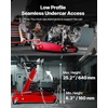 image:imageVEVOR Adjustable Floor Transmission Jack 2200 lbs1T Low Profile Hydraulic Transmission Telescoping HeavyDuty Lift Jack 728276 in Lifting Height 360 Swivel Front Wheels1000 lbs