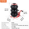 image:imageVEVOR Air Jack 3 Ton6600 lbs Triple Bag Air Jack Air Bag Jack Lift Up to 1575 Inch 35S Fast Lifting Air Bag Jack for Cars with Short Handle Red3Thigh 177inshort Handle