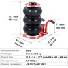 image:imageVEVOR Air Jack 3 Ton6600 lbs Triple Bag Air Jack Air Bag Jack Lift Up to 1575 Inch 35S Fast Lifting Air Bag Jack for Cars with Short Handle Red3Thigh 177inshort Handle