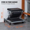 image:imageVEVOR Foldable Z Garage Creeper 40 in 450 lbs Load Capacity Rolling Folding Mechanic Creeper Stool with 6 Universal Wheels Padded Seat Steel Frame Lay Down or Sit Chair for Garage Shop or HomeBlack