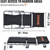 image:imageVEVOR Foldable Z Garage Creeper 40 in 450 lbs Load Capacity Rolling Folding Mechanic Creeper Stool with 6 Universal Wheels Padded Seat Steel Frame Lay Down or Sit Chair for Garage Shop or HomeBlack