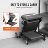 image:imageVEVOR Foldable Z Garage Creeper 40 in 450 lbs Load Capacity Rolling Folding Mechanic Creeper Stool with 6 Universal Wheels Padded Seat Steel Frame Lay Down or Sit Chair for Garage Shop or HomeBlack
