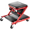 image:imageVEVOR Foldable Z Garage Creeper 40 in 450 lbs Load Capacity Rolling Folding Mechanic Creeper Stool with 6 Universal Wheels Padded Seat Steel Frame Lay Down or Sit Chair for Garage Shop or HomeRed
