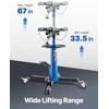 image:imageVEVOR Hydraulic Transmission Jack 1660 lbs Capacity Hydraulic Telescopic Transmission Jack 346693 in High Lifting Height 2Stage Floor Jack Stand with Foot Pedal 360 Swivel Wheel BluesingleStage 1100lb