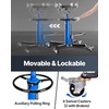 image:imageVEVOR Hydraulic Transmission Jack 1660 lbs Capacity Hydraulic Telescopic Transmission Jack 346693 in High Lifting Height 2Stage Floor Jack Stand with Foot Pedal 360 Swivel Wheel BluesingleStage 1100lb