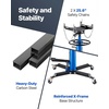 image:imageVEVOR Hydraulic Transmission Jack 1660 lbs Capacity Hydraulic Telescopic Transmission Jack 346693 in High Lifting Height 2Stage Floor Jack Stand with Foot Pedal 360 Swivel Wheel BluesingleStage 1100lb