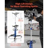 image:imageVEVOR Hydraulic Transmission Jack 1660 lbs Capacity Hydraulic Telescopic Transmission Jack 346693 in High Lifting Height 2Stage Floor Jack Stand with Foot Pedal 360 Swivel Wheel BluesingleStage 1660 LBS