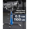image:imageVEVOR Hydraulic Transmission Jack 1660 lbs Capacity Hydraulic Telescopic Transmission Jack 346693 in High Lifting Height 2Stage Floor Jack Stand with Foot Pedal 360 Swivel Wheel BluesingleStage 1100lb