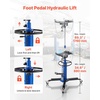 image:imageVEVOR Hydraulic Transmission Jack 1660 lbs Capacity Hydraulic Telescopic Transmission Jack 346693 in High Lifting Height 2Stage Floor Jack Stand with Foot Pedal 360 Swivel Wheel Blue2Stage 1322 LBS