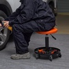 image:imageVEVOR Mechanic Stool 250 LBS Rolling Pneumatic Creeper GarageShop Seat Adjustable Height 1622 inch in Padded Rolling Workshop Stool with Tool Tray for Garage Shop Auto Repair BlackOrange