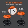 image:imageVEVOR Mechanic Stool 250 LBS Rolling Pneumatic Creeper GarageShop Seat Adjustable Height 1622 inch in Padded Rolling Workshop Stool with Tool Tray for Garage Shop Auto Repair BlackOrange