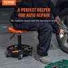 image:imageVEVOR Mechanic Stool 250 LBS Rolling Pneumatic Creeper GarageShop Seat Adjustable Height 1622 inch in Padded Rolling Workshop Stool with Tool Tray for Garage Shop Auto Repair BlackOrange